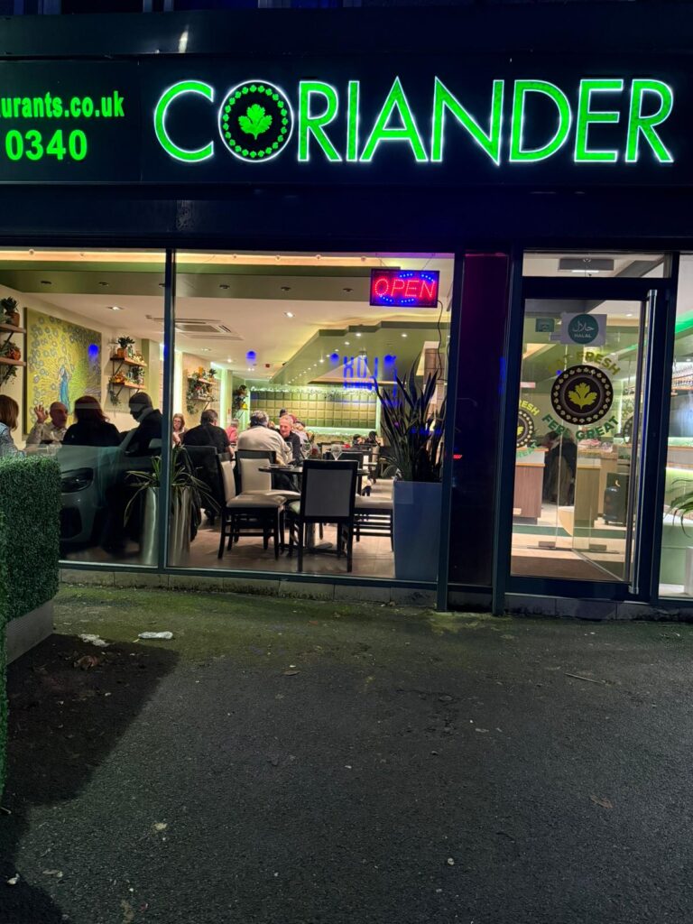 Restaurant's exterior view in Chorlton, Manchester